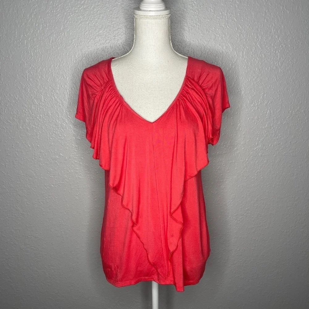 Renn - Salmon Color‎ Blouse with ruffle detail
